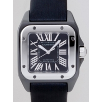 カルティエ Cartier サントス100 MM レディース ADLCコーティング W2020008 TI/SS ブラック