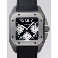 カルティエ Cartier サントス100 XL カーボン クロノグラフ W2020005 TI/SS  黒トワル ブラック