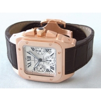 カルティエ Cartier サントス100 クロノ W20131Y1 PG シルバー