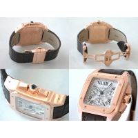 カルティエ Cartier サントス100 クロノ W20131Y1 PG シルバー