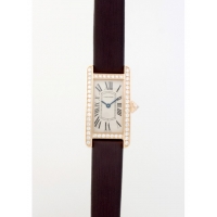 カルティエ Cartier タンクアメリカン WB707931 ケースダイヤ トワルストラップ ホワイト