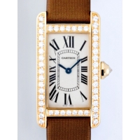 カルティエ Cartier タンクアメリカン WB707231 ケースダイヤ トワルストラップ ホワイト