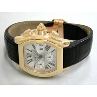 カルティエスーパーコピー Cartier ロードスター W62021Y3 クロノグラフ YG シルバー