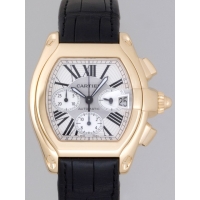 カルティエスーパーコピー Cartier ロードスター W62021Y3 クロノグラフ YG シルバー