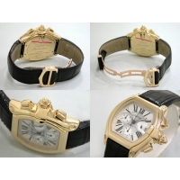 カルティエスーパーコピー Cartier ロードスター W62021Y3 クロノグラフ YG シルバー