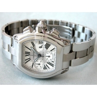 カルティエスーパーコピー Cartier ロードスター W62019X6 クロノグラフ シルバー