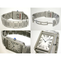 カルティエ Cartier タンクソロ W5200014 SS LM ブレス ホワイト