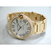 カルティエスーパーコピー Cartier バロンブルー ケースダイヤ WE90073 YＧ LＭ シルバー