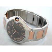 カルティエスーパーコピー Cartier バロンブルー W6920032 PG/SS LM チョコレートブラウン 自動巻