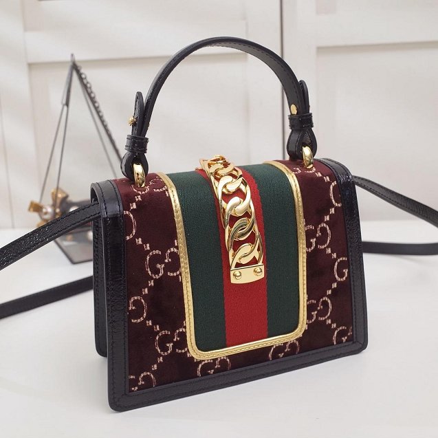 GUCCI スーパーコピー (グッチ) 【シルヴィ】 ベルベット GG ミニバッグ 470270 9JTFG 2068