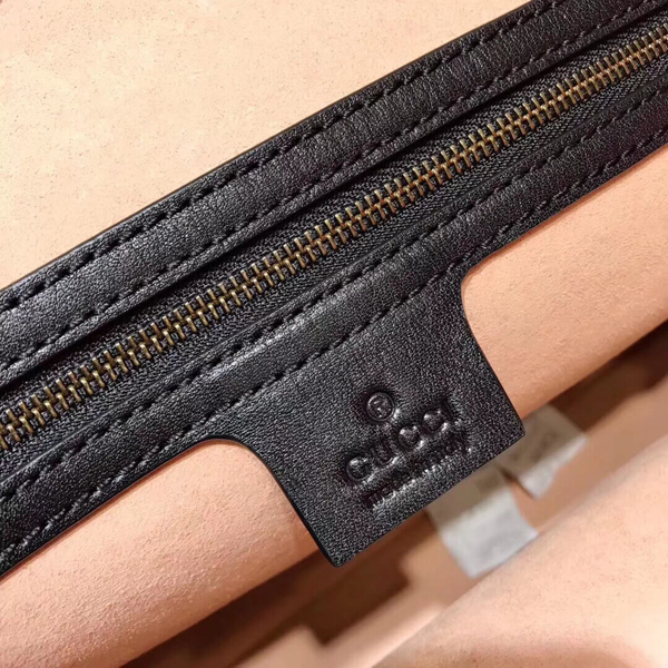 GUCCI スーパーコピー (グッチ) ハンドバッグ RE(BELLE) DoubleG ブラックソフトレザーL 515937 0PL0T 1000