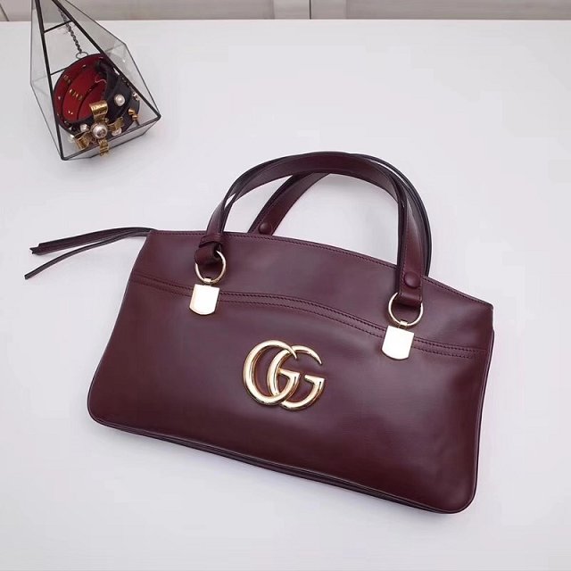 GUCCI スーパーコピー 19SS ARLI アリー トップハンドル バッグ Large ブラック 550130 0V10G 6629