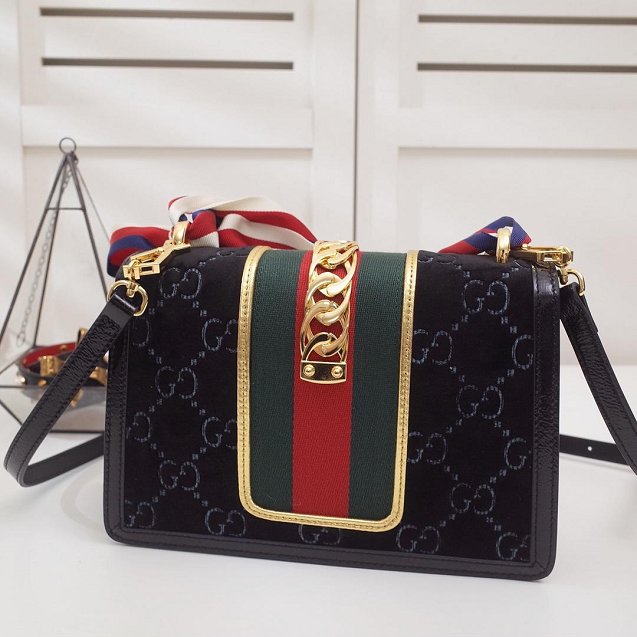 グッチ スーパーコピー 19SS【GUCCI】Sylvie GGベルベットスモールショルダーバッグ 524405 9JTEG 8711