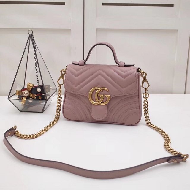 GUCCI スーパーコピー グッチ　GG Marmont スモール トップハンドルバッグ498110 DTDIT 5729