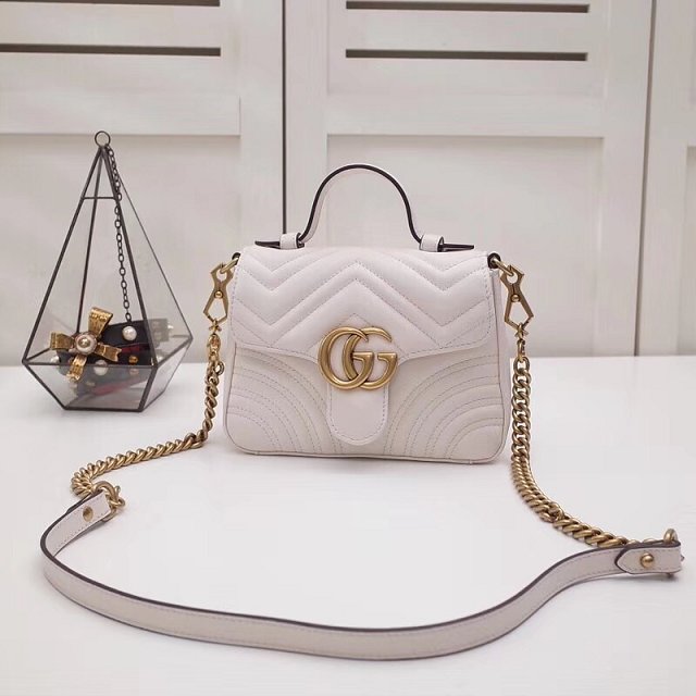 GUCCI スーパーコピー グッチ　GG Marmont スモール トップハンドルバッグ498110 DTDIT 9022