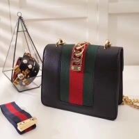GUCCI スーパーコピー グッチ 〔シルヴィ〕 レザー ミニ チェーンバッグ 431666 CVLEG 8638
