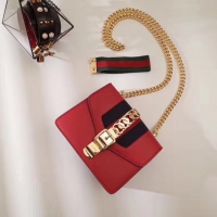 GUCCI スーパーコピー グッチ 〔シルヴィ〕 レザー ミニ チェーンバッグ 431666 CVLEG 8604
