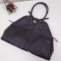 GUCCI スーパーコピー (グッチ) ハンドバッグ RE(BELLE) DoubleG ブラックソフトレザーL 515937 0PL0T 1000