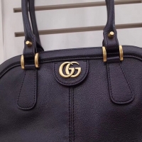 GUCCI スーパーコピー (グッチ) ハンドバッグ RE(BELLE) DoubleG ブラックソフトレザーL 515937 0PL0T 1000