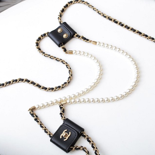 シャネル スーパーコピー 19SS CHANEL サイドパック ラムスキン＆コスチュームパール AS0614 B00518 94305