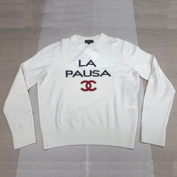 CHANEL スーパーコピー シャネル セーター ホワイト カシミア プルオーバー P60439 K46038 AW005