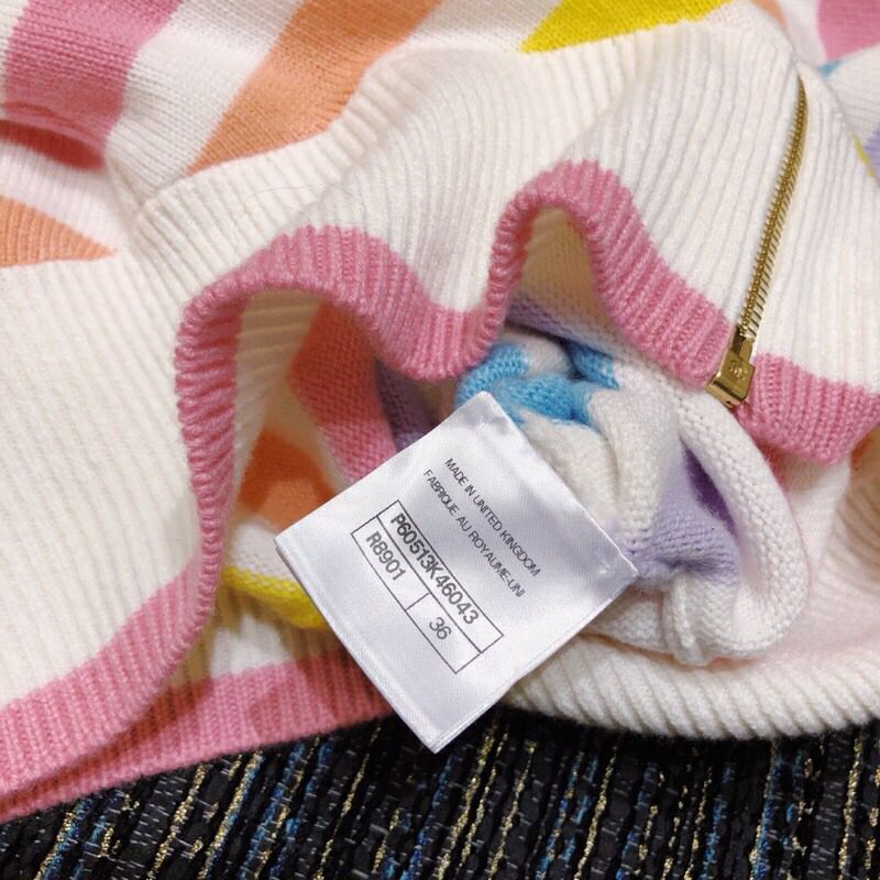 シャネル スーパーコピー CHANEL カーディガン セーター ニット カシミヤ ボーダー マルチP60513 K46043 R8901