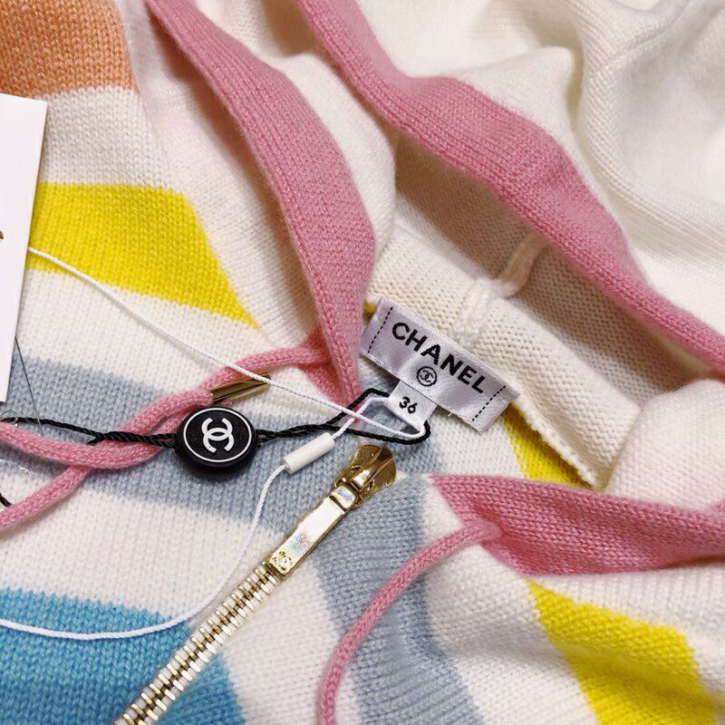 シャネル スーパーコピー CHANEL カーディガン セーター ニット カシミヤ ボーダー マルチP60513 K46043 R8901