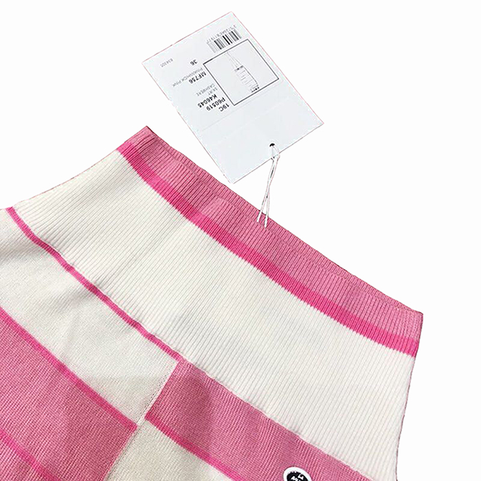 CHANEL シャネル スーパーコピー スカート カシミヤ ホワイト ボーダー スカート P60519 K46045 MF756