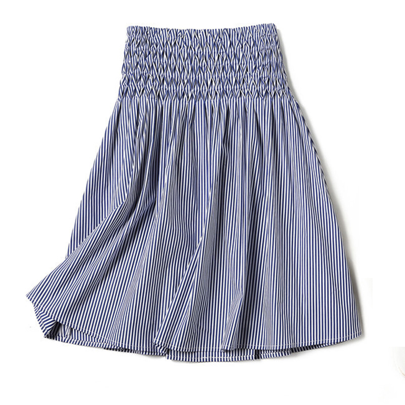 シャネル スーパーコピー 19Cruise CHANEL スカート ブルー＆ホワイト コットンポプリンP60279 V45710 MF499