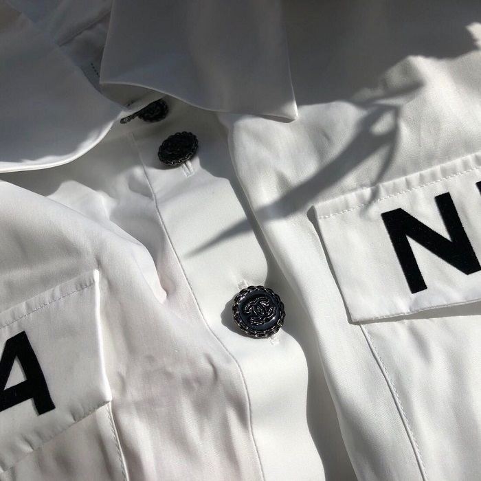 シャネル スーパーコピー CHANEL 19SS  サマーブラウス ロゴCC P61148 V38915 00100