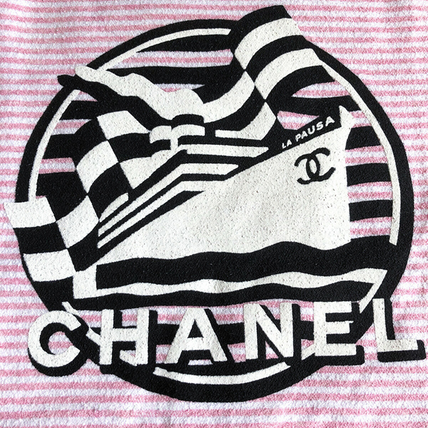 シャネル スーパーコピー 19CRUISE CHANEL ストライプ コットン&ナイロン TシャツP60455 V22656 M6369