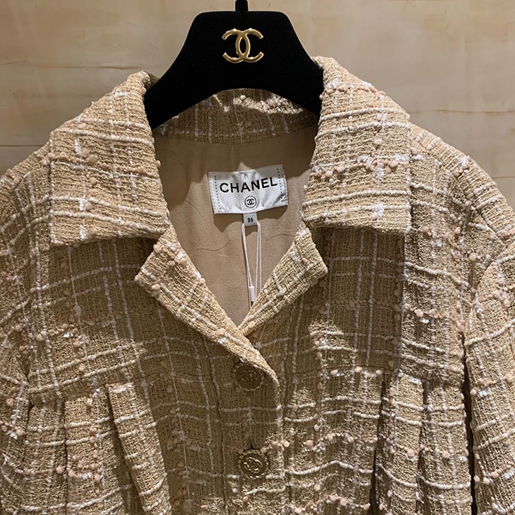 シャネル スーパーコピー CHANEL レディース ツイード ドレス ベージュ＆エクリュ P61193 V46703 MG218