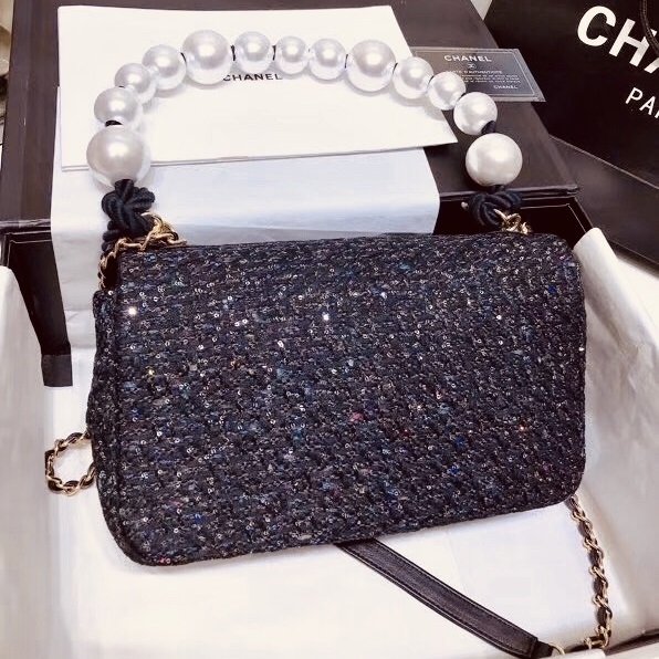 CHANEL スーパーコピー 19SS シャネル フラップ バッグ ツイードパール AS0594 B00527 MG145