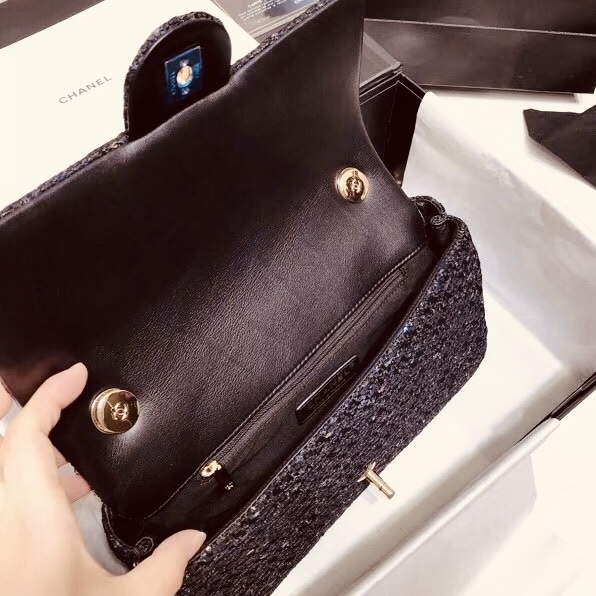 CHANEL スーパーコピー 19SS シャネル フラップ バッグ ツイードパール AS0594 B00527 MG145