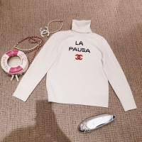 CHANEL スーパーコピー シャネル 2018/19 ホワイト カシミヤ 新作 セーター ニット P60454 K46051 AW005