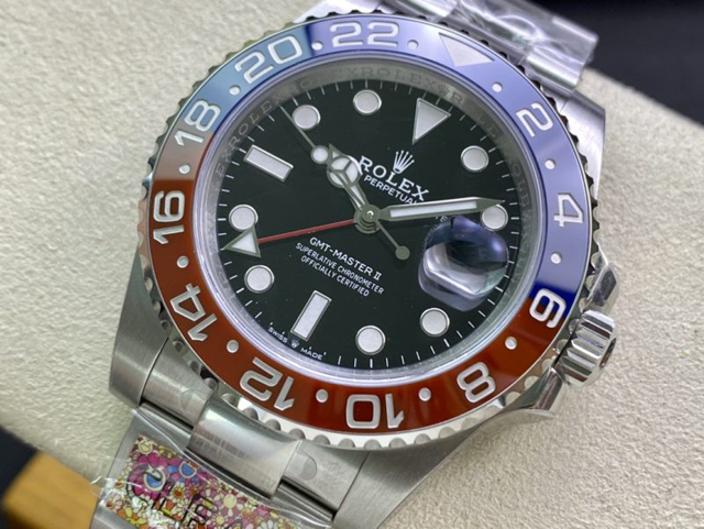 【ROLEX】ロレックス スーパーコピー GMTマスター II 126710BLRO-0002 ブルーレッド オイスターブレスレット【CLEAN工場出品】