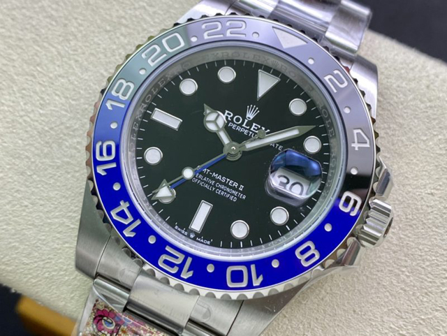 【ROLEX】ロレックス スーパーコピー GMTマスター II 126710BLNR-0003 ブルーブラック オイスターブレスレット【CLEAN工場出品】