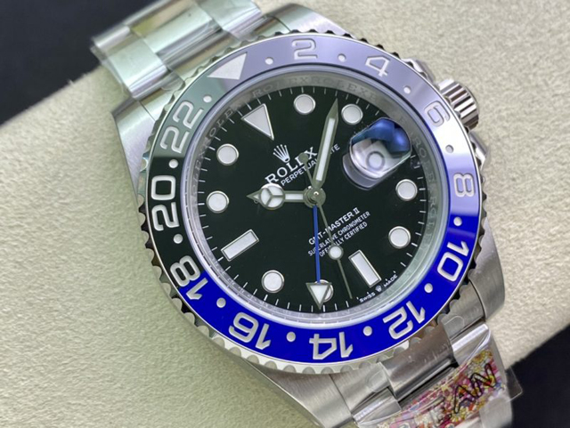 【ROLEX】ロレックス スーパーコピー GMTマスター II 126710BLNR-0003 ブルーブラック オイスターブレスレット【CLEAN工場出品】