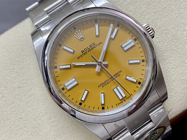 【ROLEX】ロレックス スーパーコピー オイスターパーペチュアル 124300 イエロー 41MM【CLEAN工場出品】