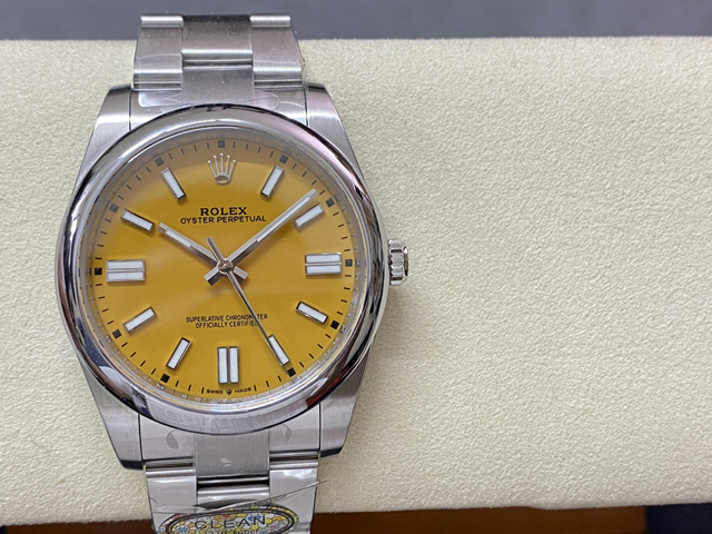 【ROLEX】ロレックス スーパーコピー オイスターパーペチュアル 124300 イエロー 41MM【CLEAN工場出品】