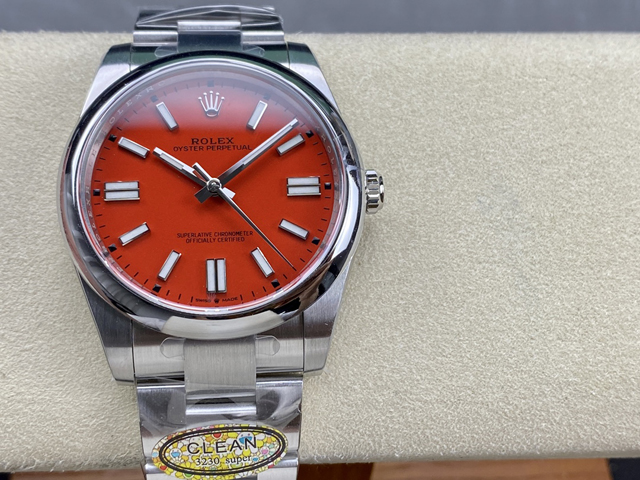 【ROLEX】ロレックス スーパーコピー オイスターパーペチュアル 124300 レッド 41MM【CLEAN工場出品】