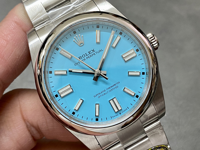 【ROLEX】ロレックス スーパーコピー オイスターパーペチュアル 124300 ターコイズブルー 41MM【CLEAN工場出品】