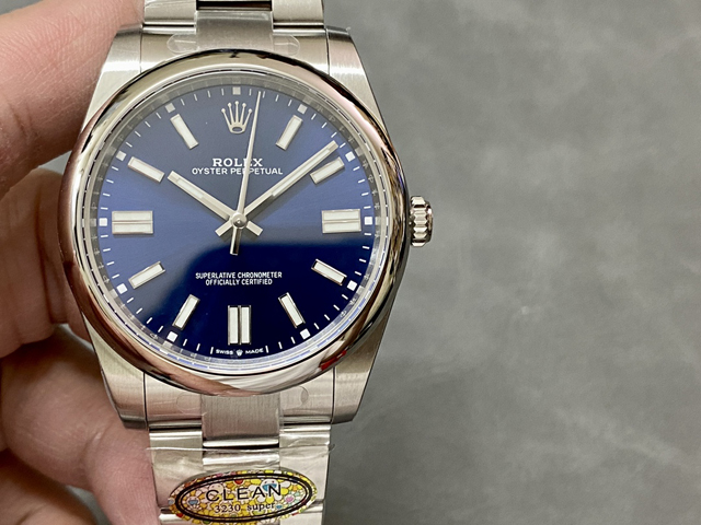 【ROLEX】ロレックス スーパーコピー オイスターパーペチュアル 124300 ブライトブルー 41MM【CLEAN工場出品】