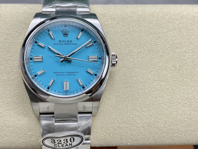 【ROLEX】ロレックス スーパーコピー オイスターパーペチュアル 126000-0007 36MM ターコイズブルー【CLEAN工場出品】