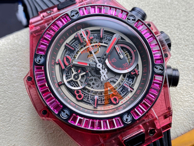 【HB工場出品】ウブロ スーパーコピー HUBLOT ビッグバン ウニコ 411.JR.4901.RT.1902 ピンク 45mm