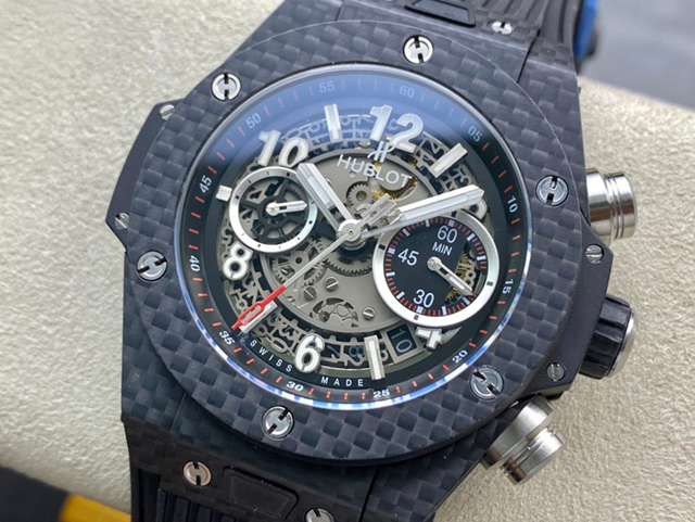 【HB工場出品】ウブロ スーパーコピー HUBLOT ビッグバン ウニコ カーボン 411.QX.1170.RX グレー 45mm