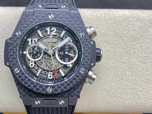 【HB工場出品】ウブロ スーパーコピー HUBLOT ビッグバン ウニコ カーボン 411.QX.1170.RX グレー 45mm