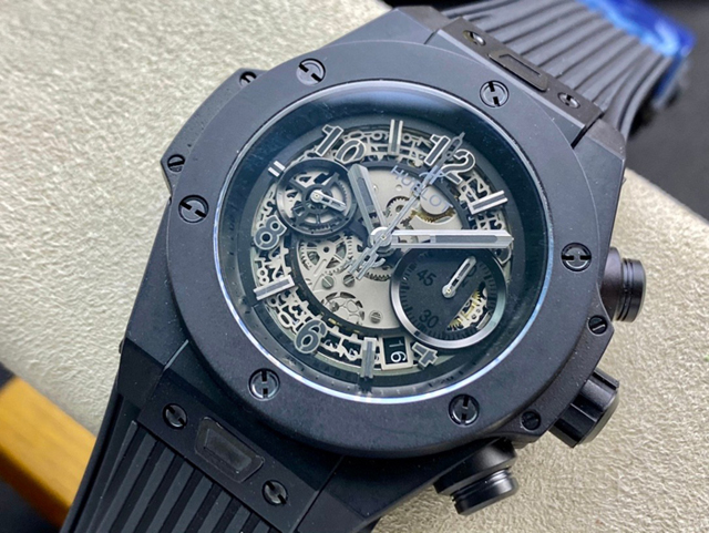 【HB工場出品】ウブロ スーパーコピー HUBLOT ビッグバン ウニコ ブラックマジック 441.CI.1170.RX ブラック 42mm