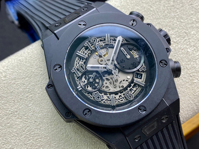 【HB工場出品】ウブロ スーパーコピー HUBLOT ビッグバン ウニコ ブラックマジック 441.CI.1170.RX ブラック 42mm