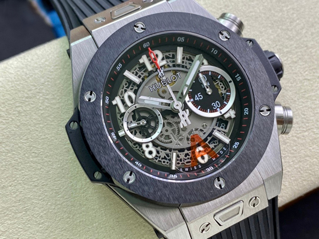 【HB工場出品】ウブロ スーパーコピー HUBLOT ビッグバン ウニコ チタニウムセラミック 441.NM.1170.RX グレー 42mm